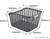 Sentan (Sentan Industries) Bicycle Rear Basket, Plastic, with Mounting Brackets, RB-90P, Dark Gray