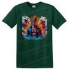 Sanji Anime Fire Battle T Shirt W/ Blue Water Waves Fantasy Art Graphic Cool Tee