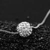 Colares com Pingente de Bola da Sorte de Cristal de Zircônia Diamante Simples Deslumbrantes Joias para Mulheres Gargantilha Presente Fofo
