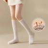 New Soft Coral Fleece Women Stockings Winter Solid Color Warm Thigh High Stockings Home Keep Warm Over Knee High Long Socks