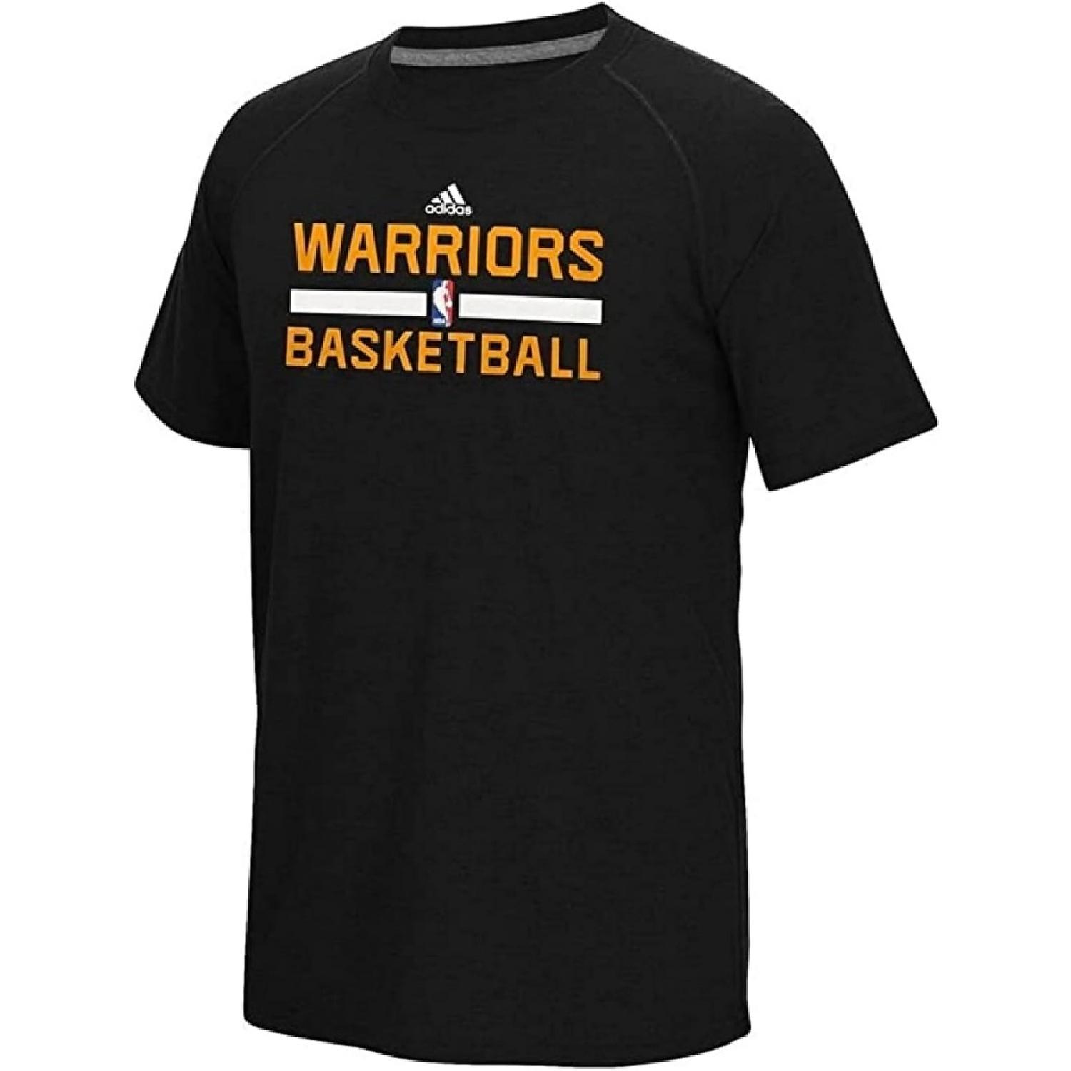 Мужская черная футболка adidas On-Court Climalite Golden State Warriors S