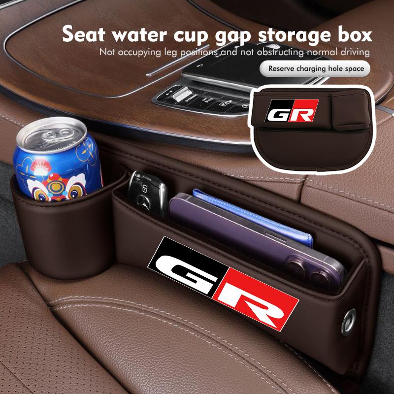 For Toyota Car Front Seat Crevice Storage Box Pocket Cup Key Phone Holder Accessories Crown Yaris Corolla Prius Auris GR Avalon
