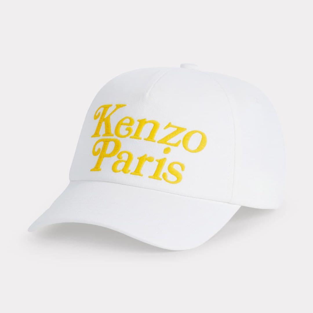 Used KENZO CAP Off White Logo White Hat Cap White