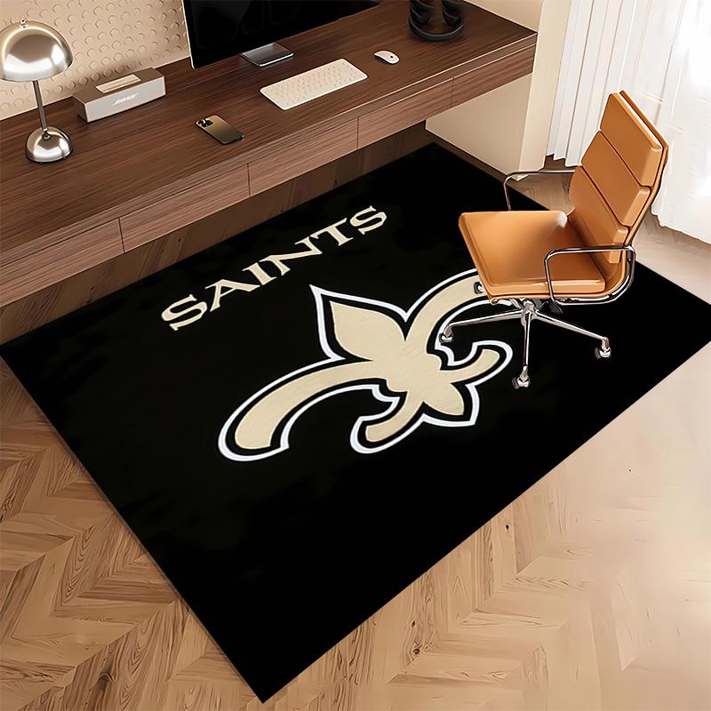 New Orleans Saints logo Print Area Rug - Soft,Washable Non-Slip Indoor Mat,Living Room,Home Office Decorative Rug