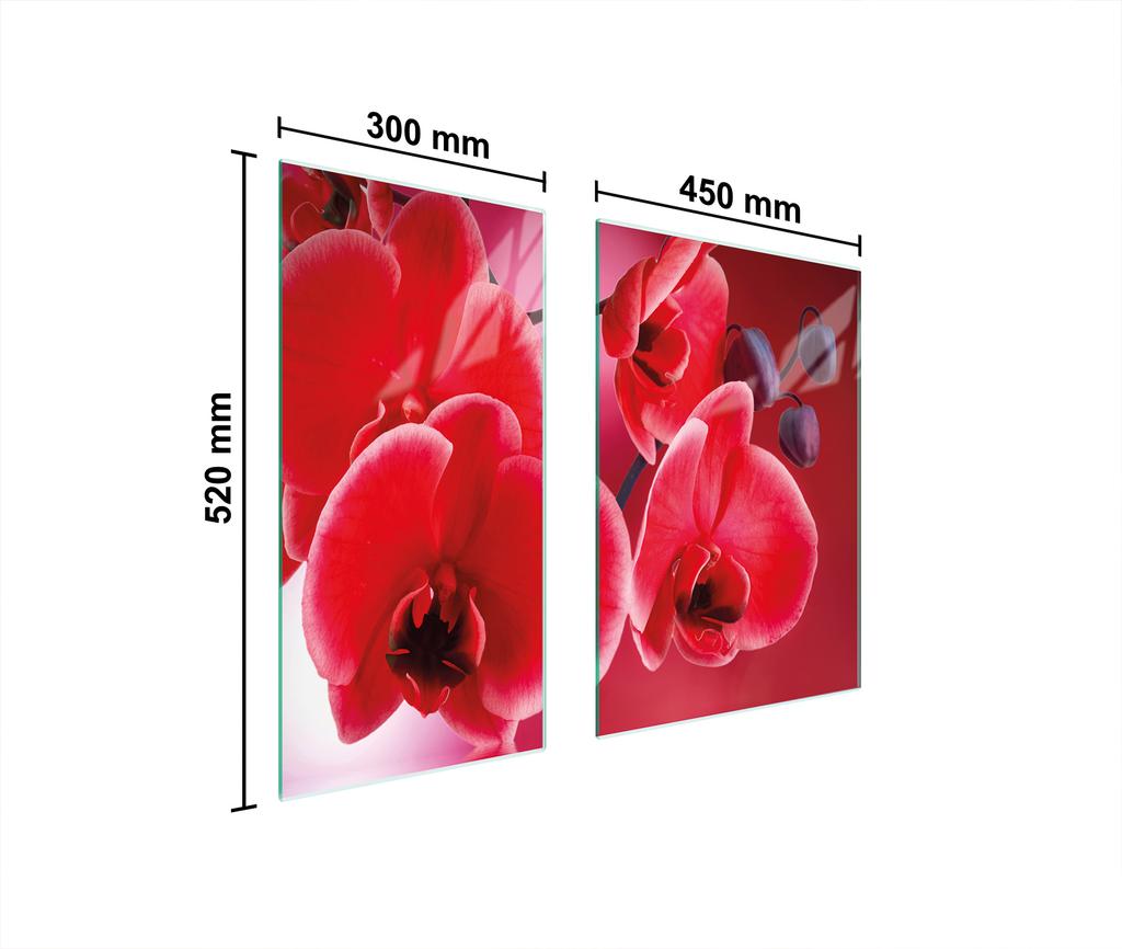 SZKLANA PŁYTA OCHRONNA DESKA 75x52 ORCHIDEA