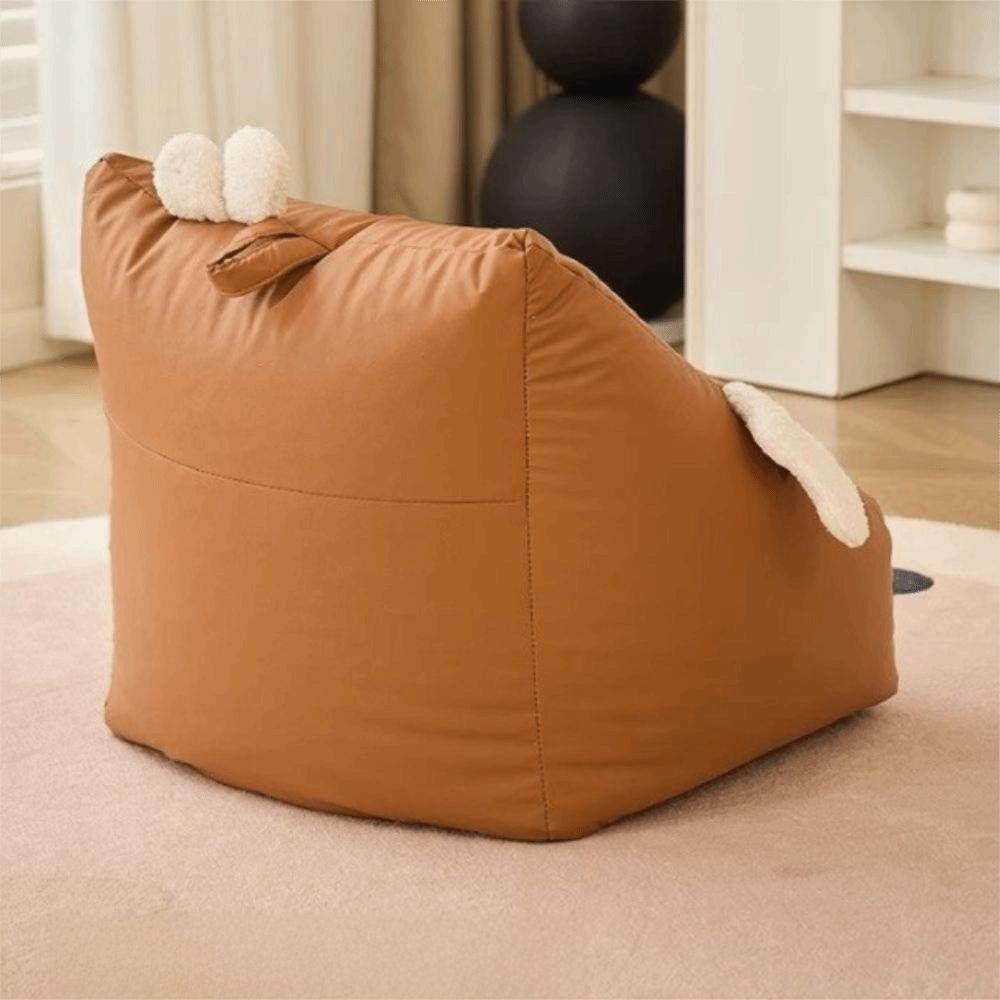 Built-in Side Storage Pouch Soft Sofa Chair Ergonomic Curved Backrest Lazy Sofa Daily Leisure Seat