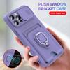 iPhone16Pro Max Case Car Magnetic Holder Sliding Lens Protection Cover For iPhone 16 Pro Max 16Pro TPU Card Slot Bumper Coques