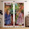 Set Easter Rural Rabbit Couple Print Design Semi-transparent Curtains Living Room Game Interior Room Bedroom Multi-scene Polyester
