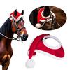Christmas Horse Hat Reindeer Horn Headband Thick Red Velvet Santa Hat Deer Horn Hairband Xmas Horse Decoration Costume Accessories