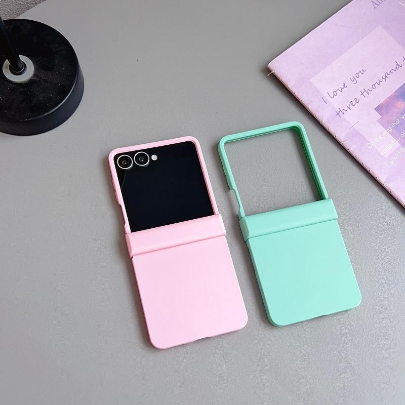 Bonbonfarbe Ultra-dünne Hautgefühl PC-Scharnier Schutzhülle für Samsung Galaxy Z Flip 8/7/6/5/4/3 Anti-Fingerabdruck Anti-Drop Abdeckung