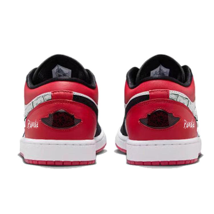 Jordan Air Jordan 1 Vintage Basketball Shoes Unisex Low top Red/Black IB8971-106(Team56-)
