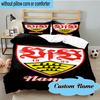 3PCS Custom Name Stuttgart Crest Art Bedding Set, Including 1pc Duvet Cover And 2pcs Pillowcases, Suitable for dorms and bedrooms Gift