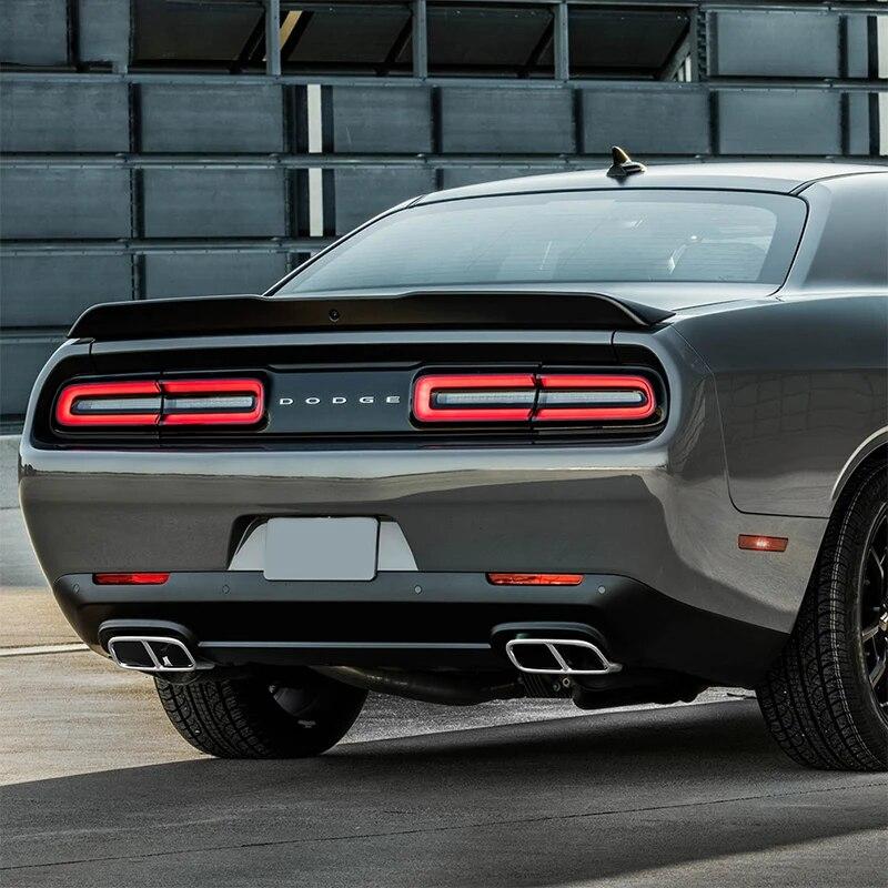 TESIN Car Exhaust Pipe Cover for Challenger SXT 2015+ Car Rear Tail Throat Decorative Accessories for Dodge Challenger 2015+
