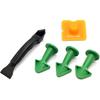 Caulking Tool Kit with Plastic Shovel Scraper 3 Different Size Nozzles for Kitchen Bathroom Floor Sealant Caulk Window Sink Joint