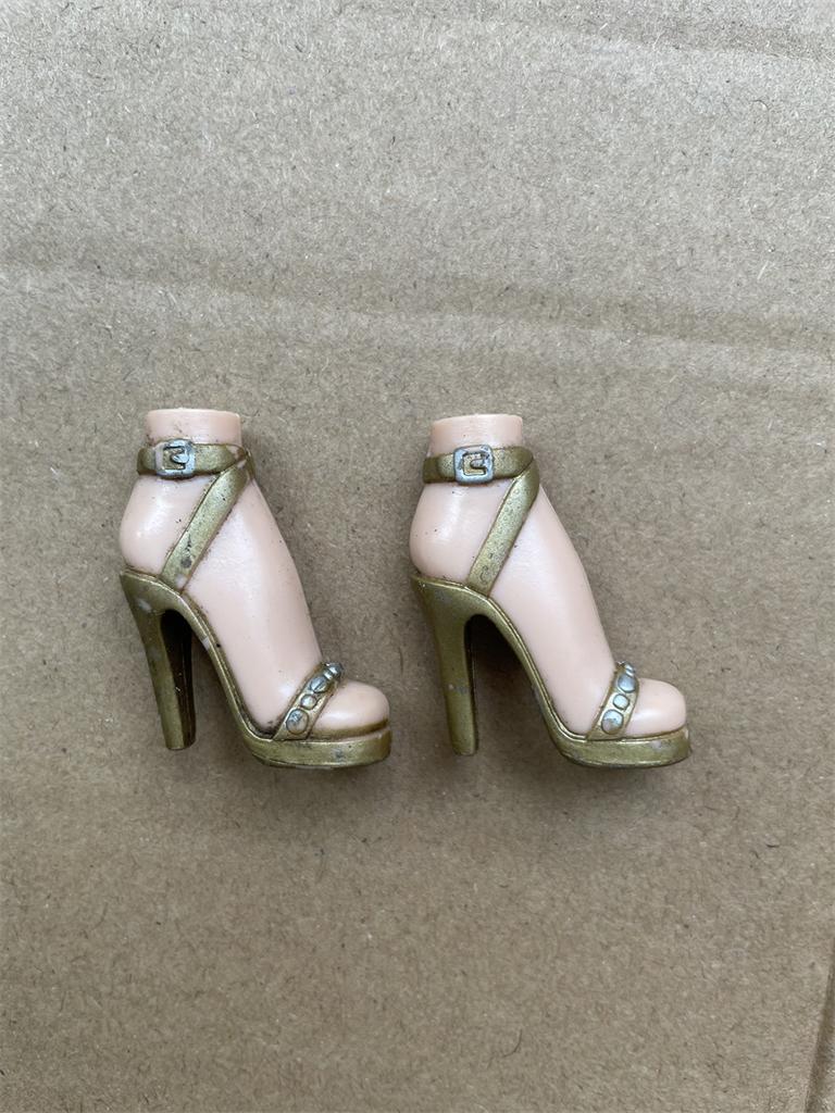 Original Joint Movable Bodies Shoes High Heels Colorful Shoes Sexy Big Month Doll Clothes