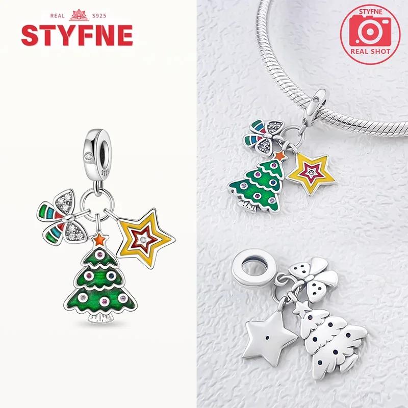 Kupfer-Weihnachts-Nikolausmütze, Weihnachtsmann, Baum, Rentier, Glocken Anhänger Perlen Passend für Original Armband DIY Feinschmuck Geschenke Für Frauen