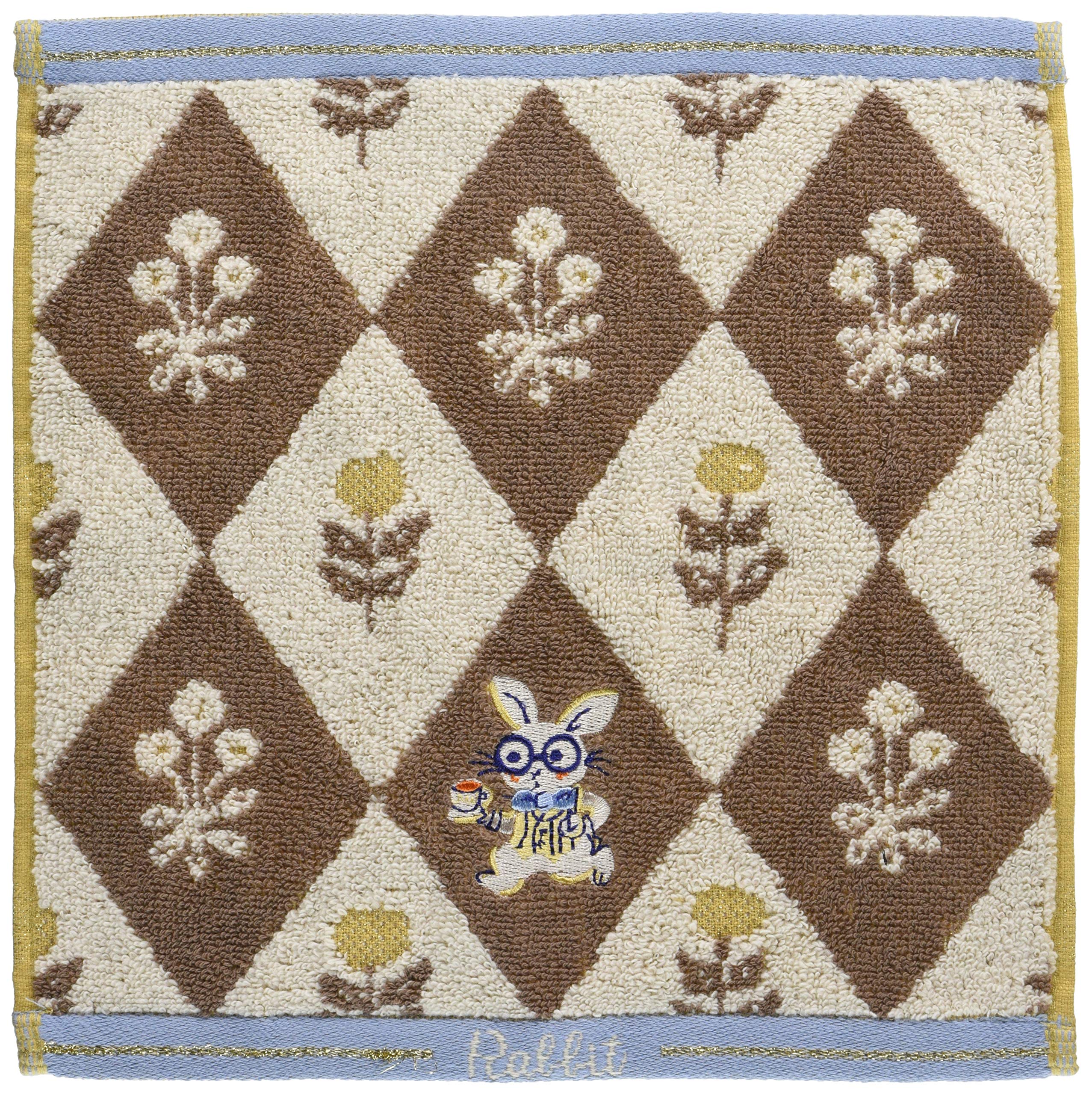 

Marushin Karel Capek Tea Shop Hand White Rabbit Product 3705016200 Towel, 25x25cm, Check, 100% Cotton, No-Twist Yarn, Number