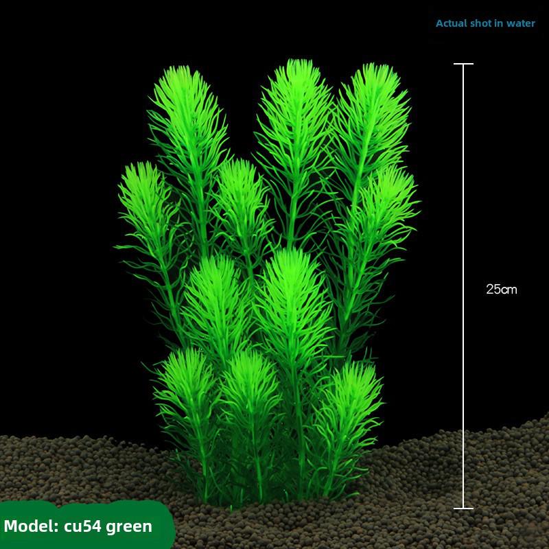 CU54 Aquarium Plastic Water Grass Decoration - Simulated Aquatic Plants for Fish Tank Landscaping, Crafts, and Gifts.