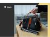Korean Style Versatile Women's Handbag - Top Layer Cowhide, Color Blocking, Sequined Boston Shoulder Bag