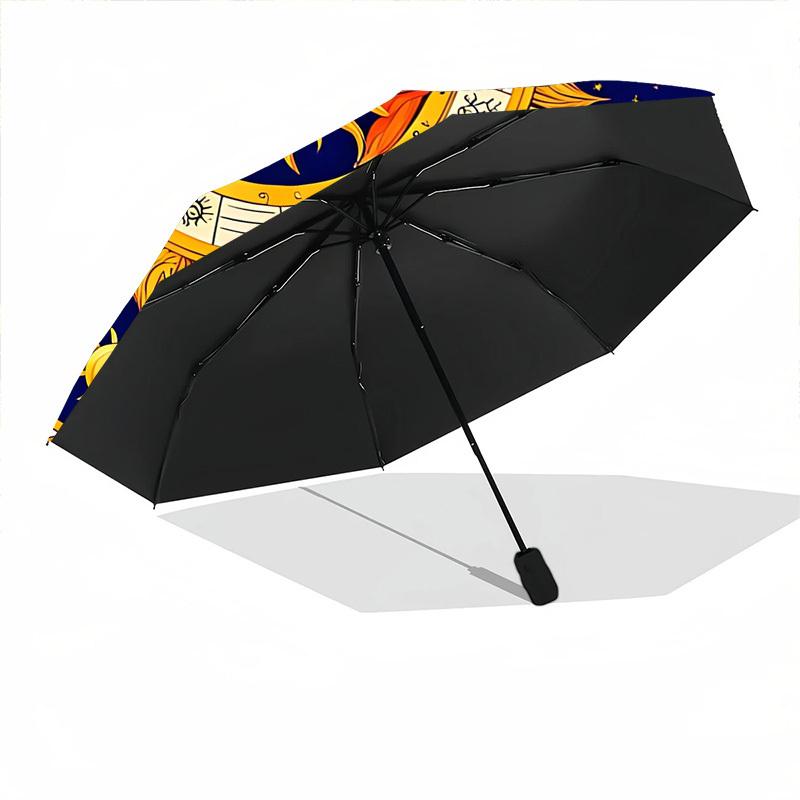 1pc Zodiac Symbols Folding Umbrella, Durable, Suitable for Outdoor Activities or Rain, Suitable for Commuting Yy251027147