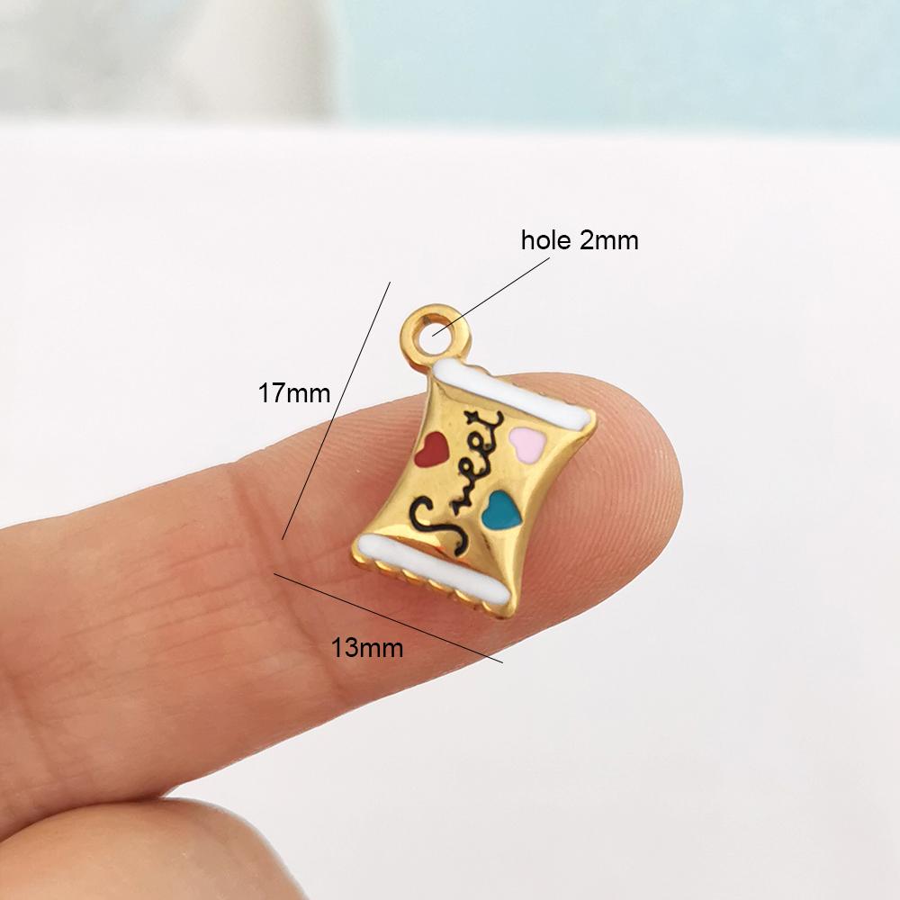 1 Piece Stainless Steel Pendant Charm Heart Rose Shell Star Sun Butterfly Bow Flower Red Gold Custom Necklace