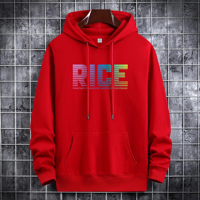 Men's Trendy Autumn Hooded Sweatshirt - Casual, Comfortable Printed Pullover