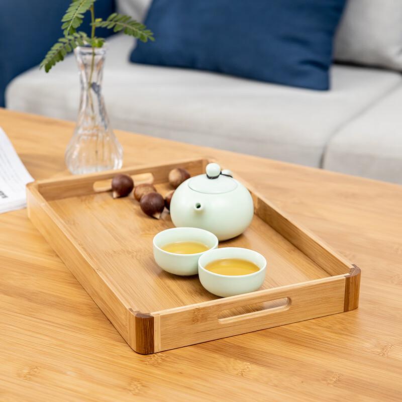 RuHan Japanese Style Bamboo Round Corner Tray