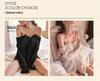 Yi Yue Women's Sexy Diamond Chain Camisole Pajamas - Erotic See-Through Chiffon Nightdress Style 8476