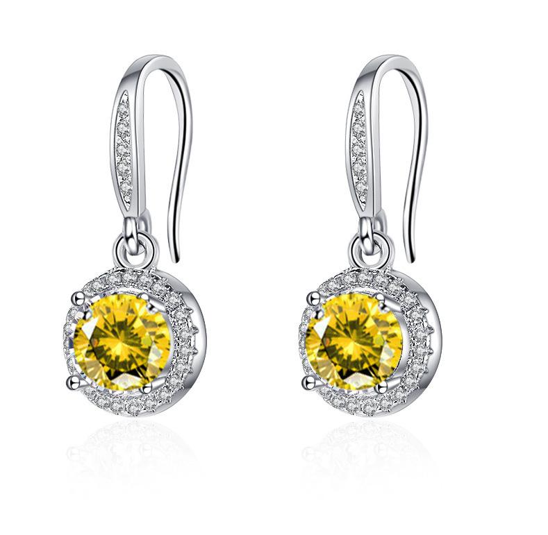 925 Sterling Silver Jewelry Women Cute Tiny Clear Crystal CZ Stud Earrings Gift for Girls Teens Lady New