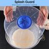Mixer Splatter Guard, 12" Silicone Mixing Bowl Splatter Cover Fits Most Hand & Stand Mixers (Blue)