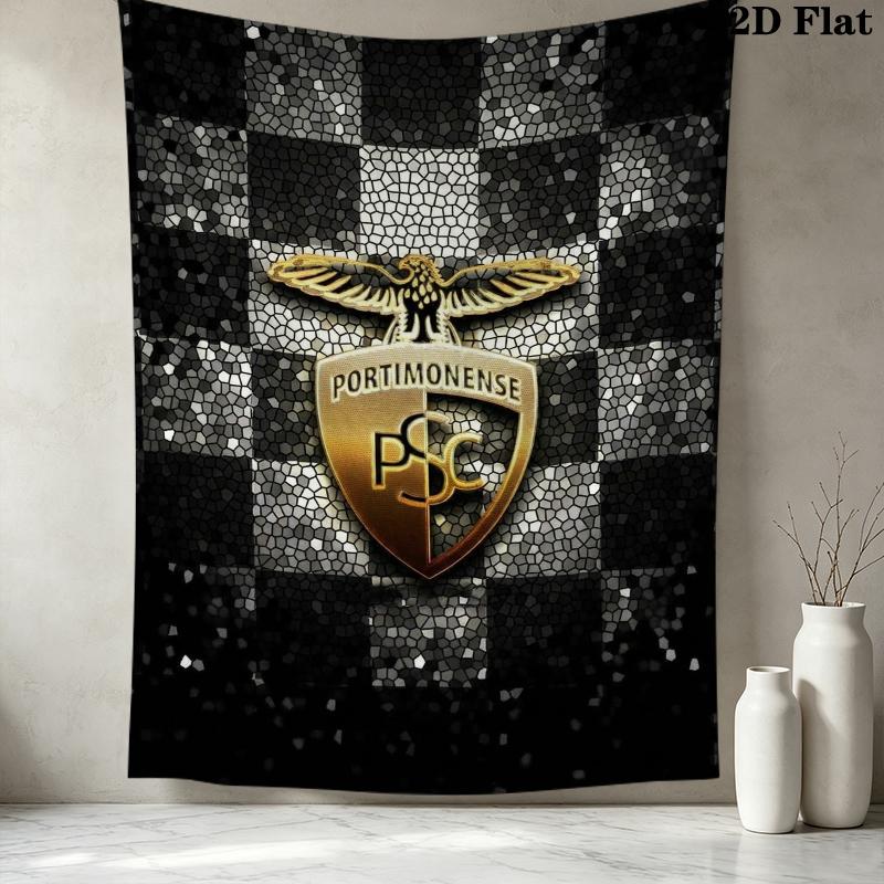 Tapeçaria de Parede do Portimonense SC Pendente de Parede Estético Manta de Tecido Impresso Tapeçarias Decorativas para Quarto Sala de Estar Decoração de Casa