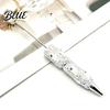 Rhinestone Writing Pen Beadable Pen Glitter Plastic Beaded Halloween Pumpkin Ghost Skull Smooth Gel Ink for DIY Craft Making School Office Supplies