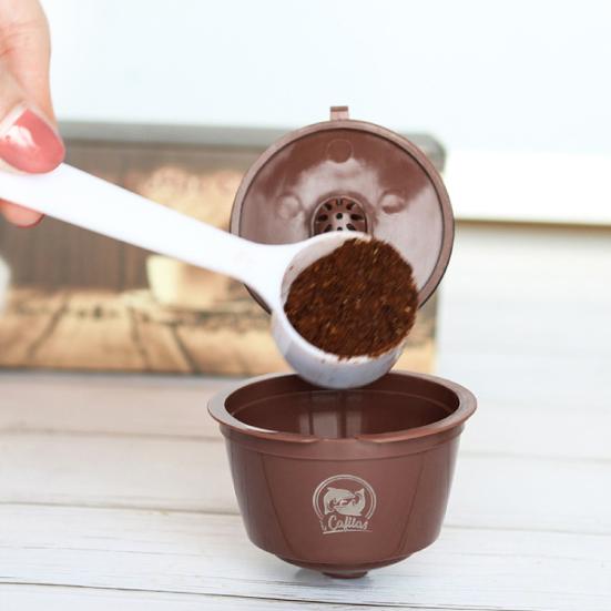1 Set für Dolce Gusto Kaffeekapsel, recycelbarer, wiederverwendbarer Espresso-Kaffeefilter aus Kunststoff für die Kaffeemaschine