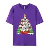 Christmas Pajama Maltese Tree Dog Xmas T Shirts Hip Hop Novelty Cotton Men Top Tshirts England Style