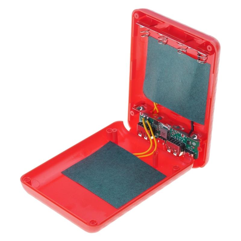 

Сделай сам 4x18650 Батарейный отсек Зарядное устройство Внешние пластиковые корпуса Корпуса павербанка Портативные внешние коробки без батарей 1 красный