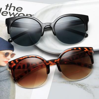 2026 New Cat Eye Sunglasses Vintage Half Frame Sunglasses Women Sun Glasses Anti-UV Sunglasses Female Travel Party Glasses