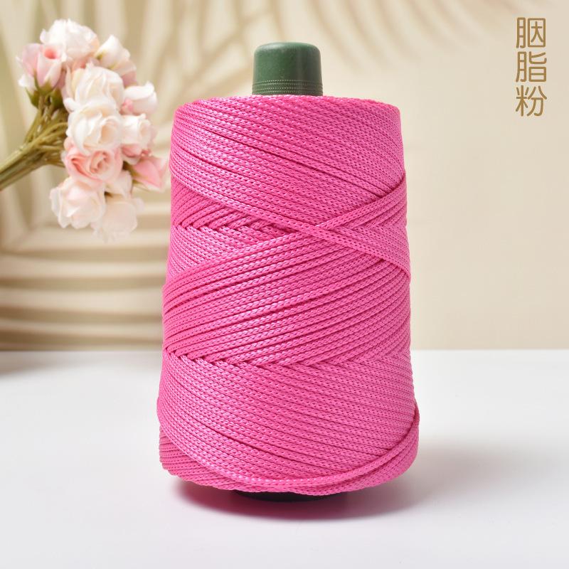 Light-Weight Ice Silk Yarn for Summer DIY Hand-Woven Sun Hat Bag Shoes Cushion Craft Rope Hollow Wool Crocheting Cushion