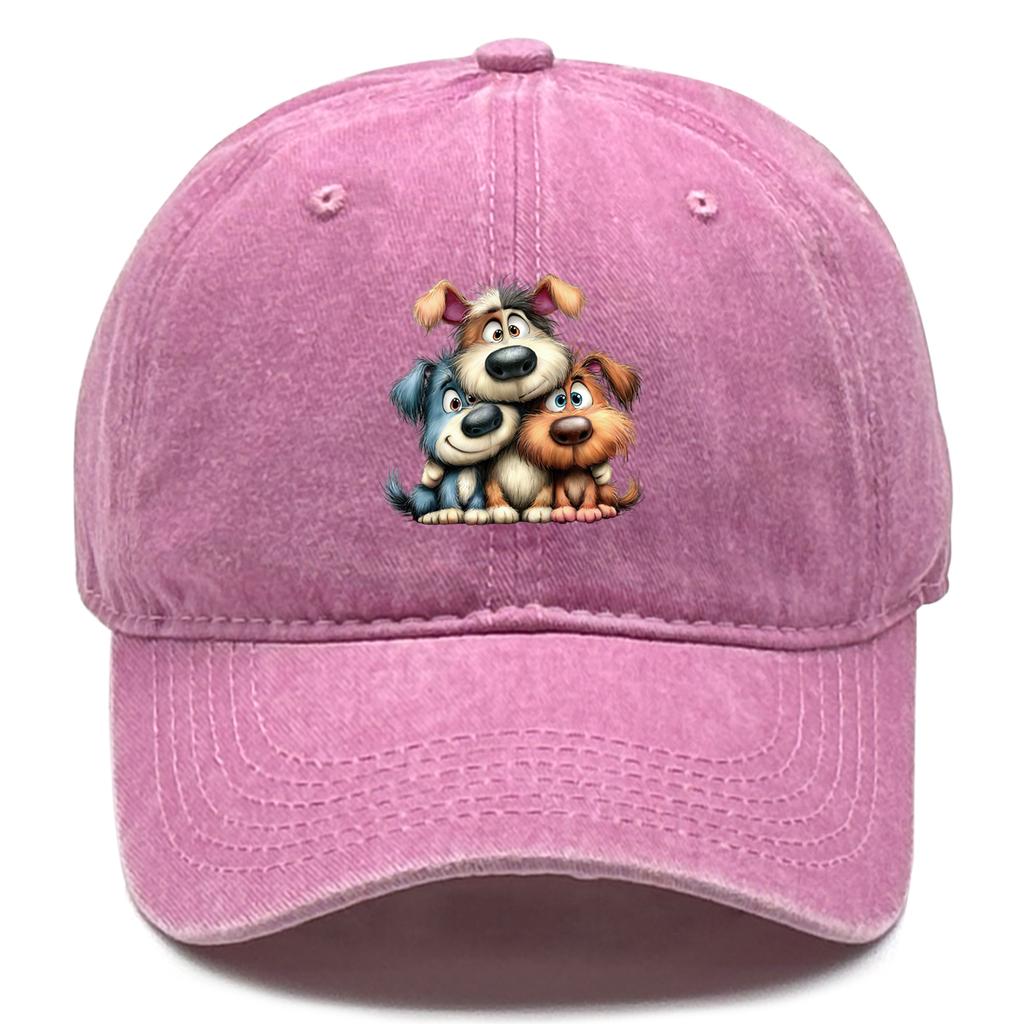 Cute Schnauzer Dog Printed Baseball Cap Adjustable Retro Baseball Hat Unisex Womens Cap For Outdoor Travelling Mountaineering