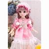 Brown Eyed Full Set 1/6 BJD Doll 23 Movable Jointed Dress DIY Toy Dolls Girls Toy Gift  Girls