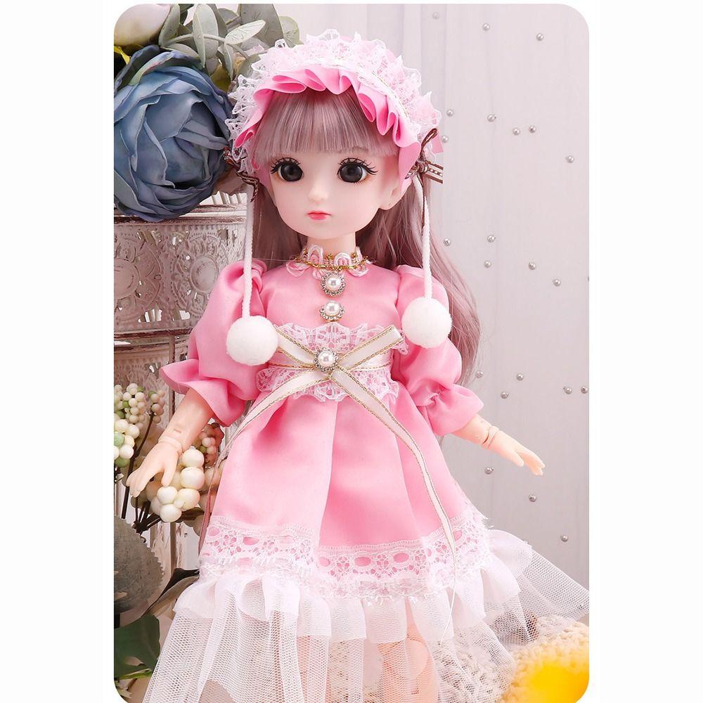 Brown Eyed Full Set 1/6 BJD Doll 23 Movable Jointed Dress DIY Toy Dolls Girls Toy Gift  Girls