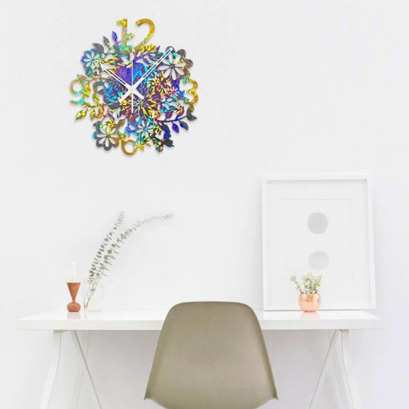 DIY Crystal Flower Clock Silicone Mold Unique Clock Decorations Creating Resin Mould for Craft Enthusiasts and Beginners