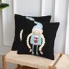 Christmas Gnome With Coffee 2 Pcs Square Pillowcase Pillow Cover Cushion Decor Comfort Throw Pillow For Home Car