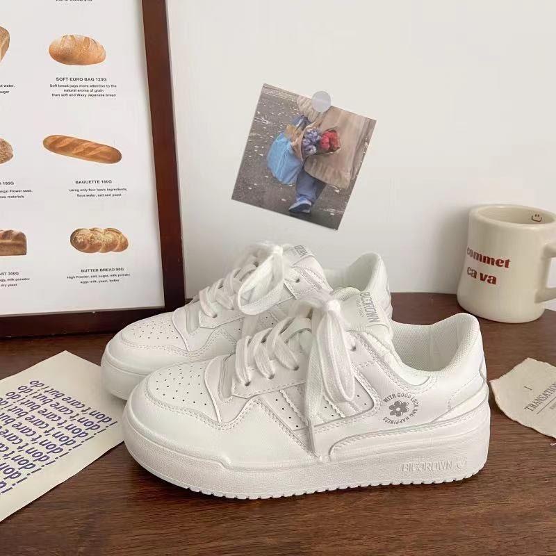 

Shoes new daily versatile thick baseplate shoes raw ins height increase and height women s shoes autumn 40 белый