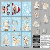 9 PCS/Set Of Christmas Electrostatic Glass Window Stickers Home Decoration Stickers Merry Christmas Scene Decoration Stickers