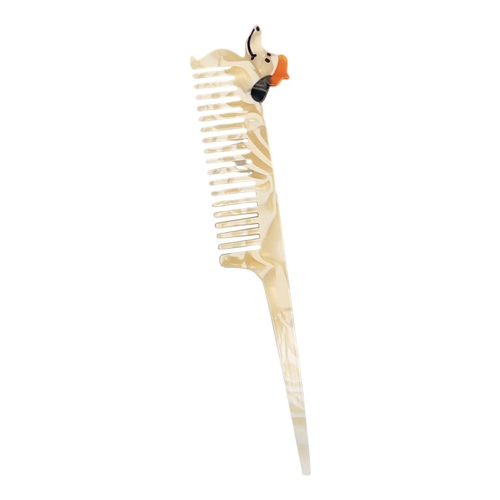 Cartoon Long-handled Comb Cute Bear-shaped Hairbrush Creative Design Fashionable Student-friendly Portable Straightening Comb