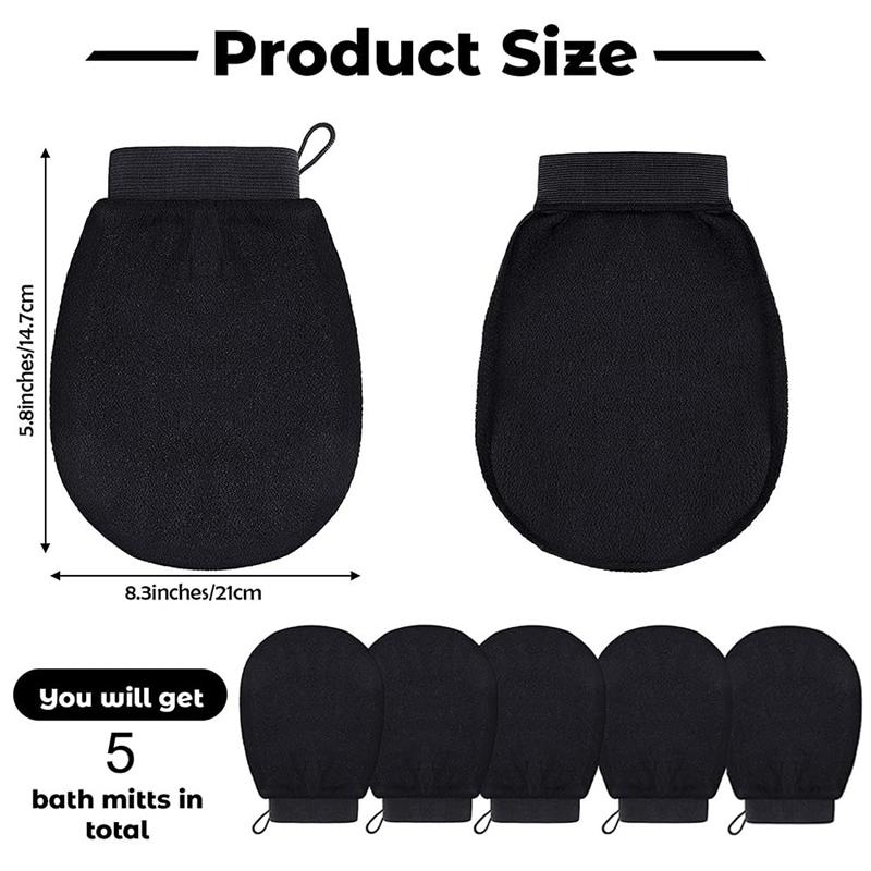 5 X Silkify Exfoliating Glove Silk Exfoliating Gloves, Body Exfoliator Tool Shower Mitt Dead Skin Exfoliating Mitt