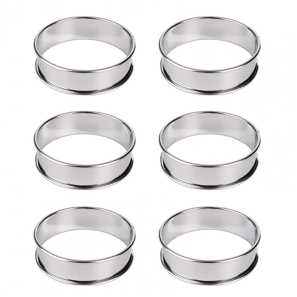 Diskmaskinssäker Våffelringar Nonstick Matlagningsring Rostfritt Stål English Muffinringar Set för Bakning Non-stick för Köket