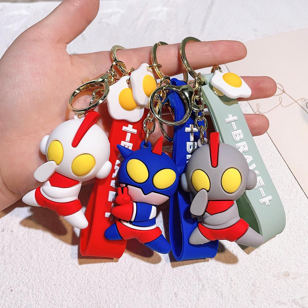 Adorable Ultraman Keychain Silicone Accessories For Backpack And Christmas Tree