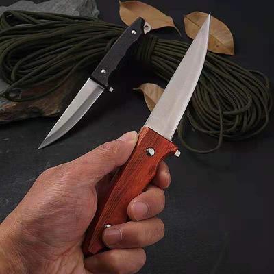 Edelstahl Messer Holzgriff Outdoor Camping Messer Küche Koch Messer Schäl Obst Kochen Cutter