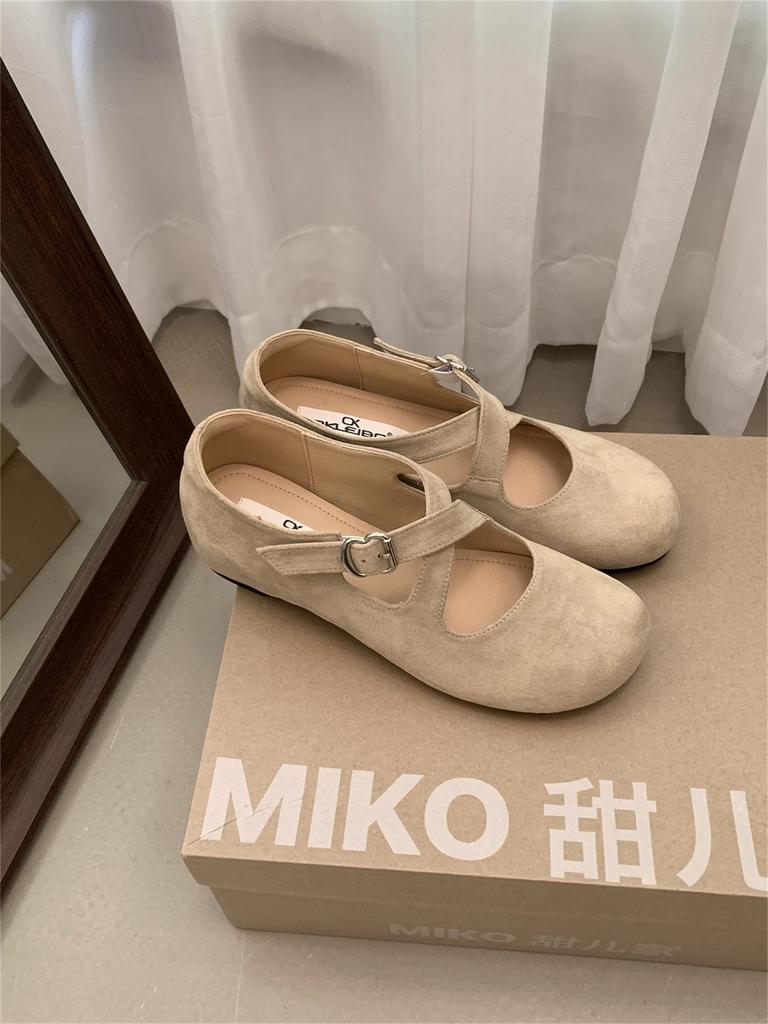 Inner heightening platform retro pink round head single shoes women's shoes 2025 new casual cross belt fashionable Mary Jane shoes